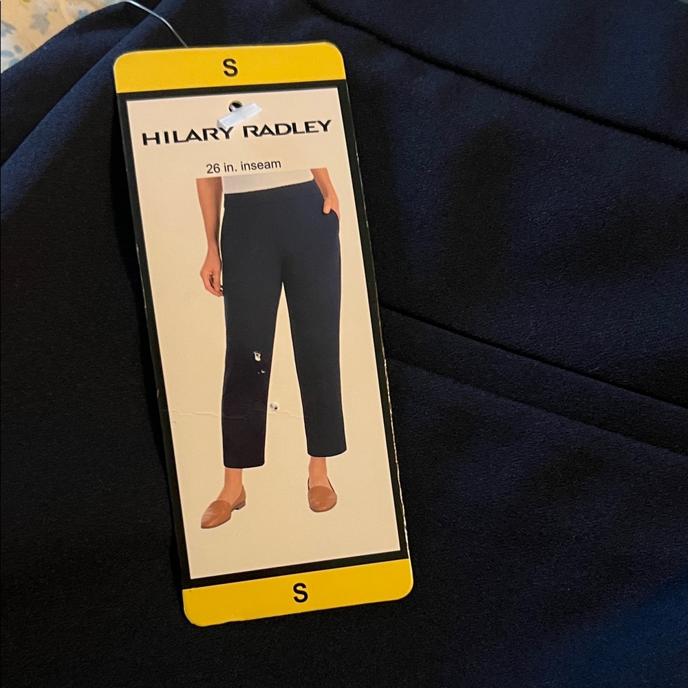 Hilary Radley Women's Dark Blue Cropped Pants
